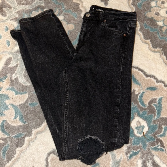 Black Old Navy Mid Rise Boyfriend Jeans - Picture 1 of 5